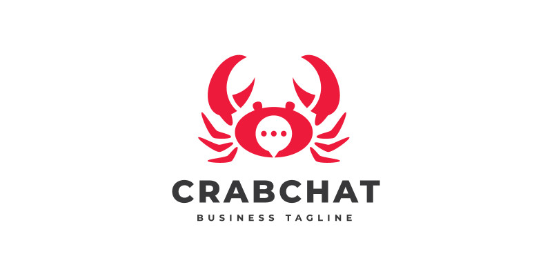 Crab Chat Logo Template