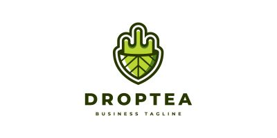 Nature Drop Tea Logo Template