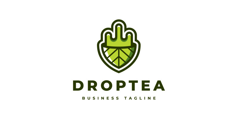 Nature Drop Tea Logo Template