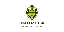 Nature Drop Tea Logo Template Screenshot 1