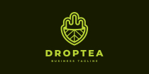 Nature Drop Tea Logo Template Screenshot 2