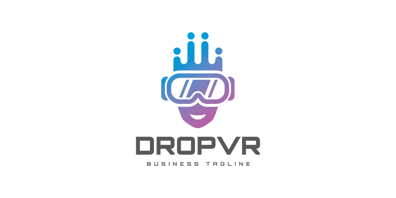 Human Drop VR Logo Template