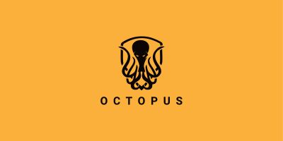 Octopus Shield Logo Template