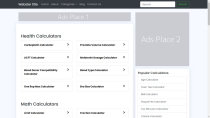 100 Calculators PHP Script with Admin Panel Screenshot 1