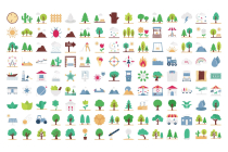 Nature Parks and Plants Icons Pack AI SVG EP Screenshot 4