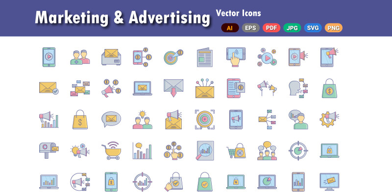 Marketing And Advertising Icons Pack