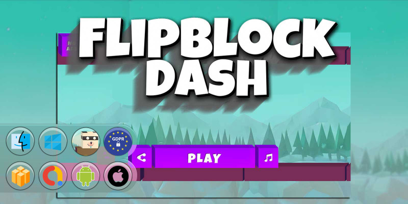 FlipBlock Dash - Buildbox Template