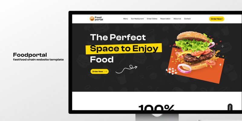 FoodPortal  - HTML Landing Page Template