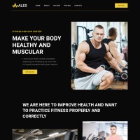 Ales - Fitness &amp; Gym Landing Page Template