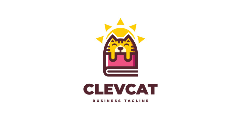 Clever Cat Logo Template