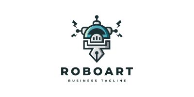 Robot Art Logo Template