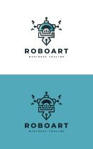 Robot Art Logo Template Screenshot 3