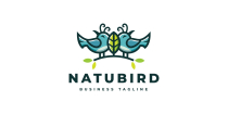 Nature  Couple Bird Logo Template Screenshot 1