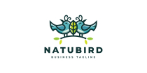 Nature  Couple Bird Logo Template Screenshot 1