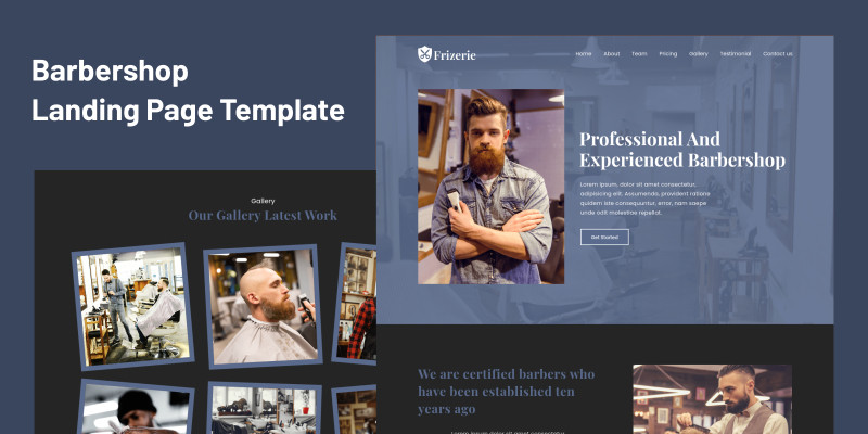 Frizerie - Barbershop Landing Page Template