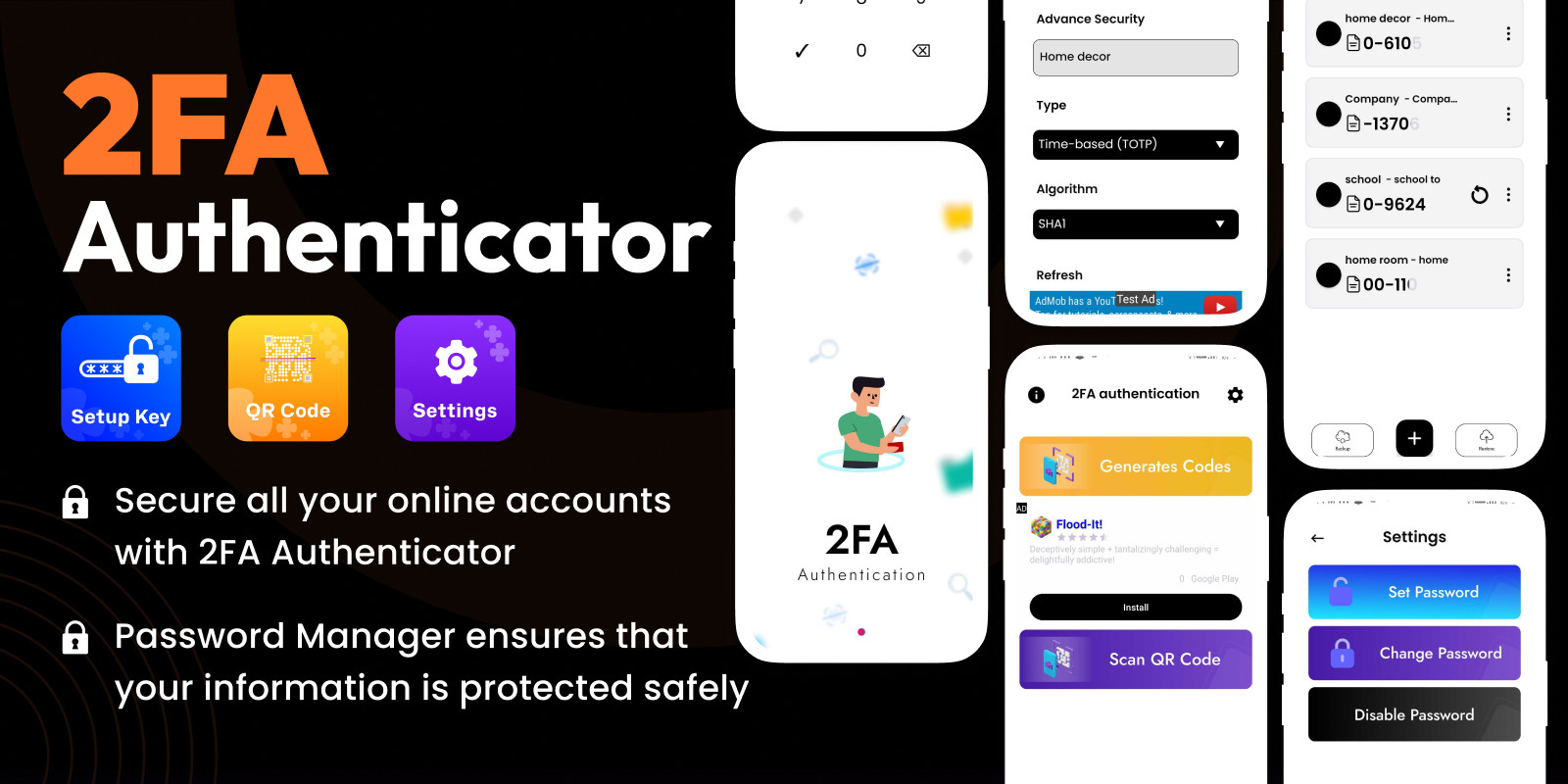 2FA Authenticator - Android App Source Code by Vocsy | Codester