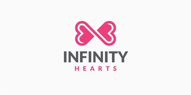 Infinity Hearts Logo Template