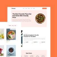 Shara - Food &amp; Drink Landing Page Template