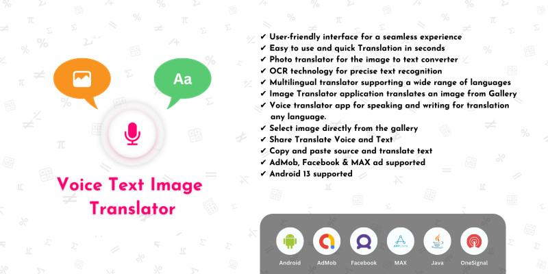 Voice Text Image Translator - Android App