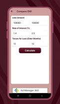 EMI Calculator - Android Source Code Screenshot 4