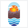 Sunset Sea and Sun Travel Agent Logo
