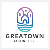 Great Town Real Estate Pro Logo Template