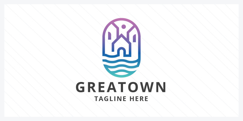 Great Town Real Estate Pro Logo Template