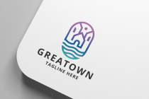 Great Town Real Estate Pro Logo Template Screenshot 3