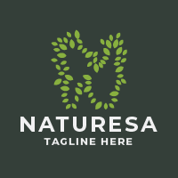 Naturesa Letter N Pro Logo Template
