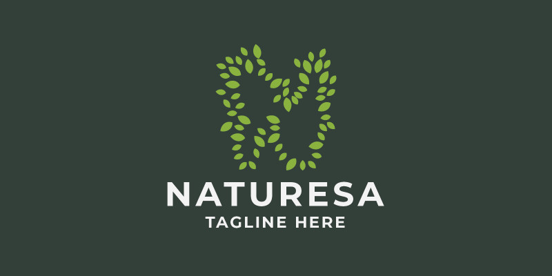 Naturesa Letter N Pro Logo Template