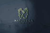 Naturesa Letter N Pro Logo Template Screenshot 1