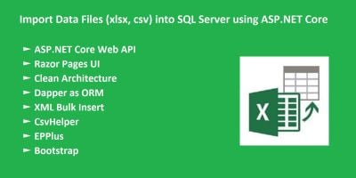 Import XLSX CSV Data Files Into SQL Server ASP.NET