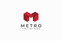 Metro  Letter M Logo Template Screenshot 1