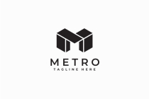 Metro  Letter M Logo Template Screenshot 7