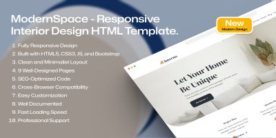ModernSpace - Interior Design HTML Template
