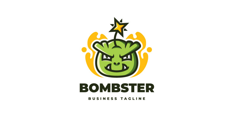 Bomb Monster Logo Template