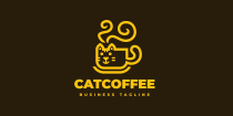 Cat Coffee Logo Template Screenshot 2