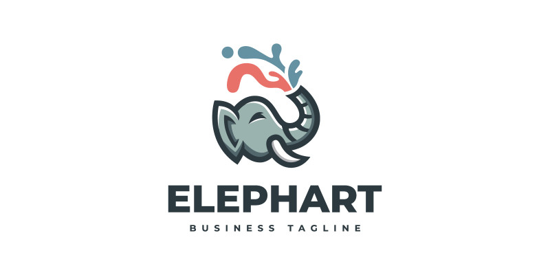 Colorful Elephant Logo Template