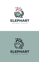 Colorful Elephant Logo Template Screenshot 3