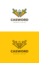 Carrot Sword Logo Template Screenshot 3