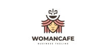 Woman Cafe Logo Template Screenshot 1