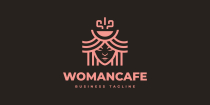 Woman Cafe Logo Template Screenshot 2