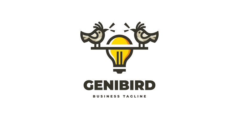 Genius Bird Logo Template