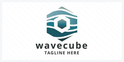 Wave Cube Pro Branding Logo