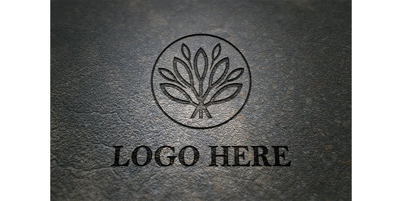 Photorealistic Smooth Laser Cut 3D Logo Mockup