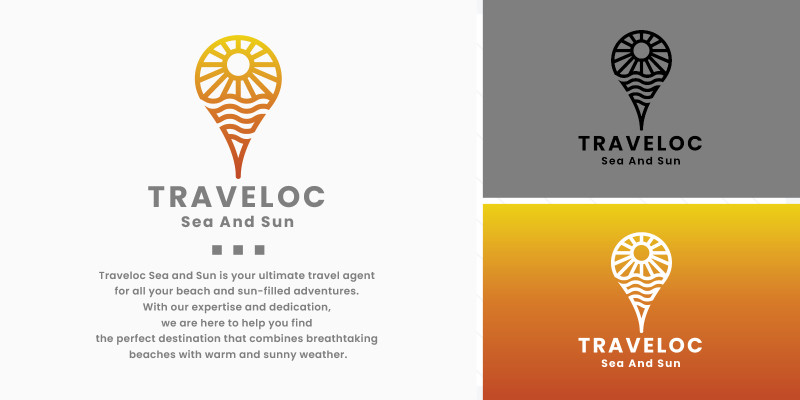 Travel Location - Sea and Sun Branding Logo