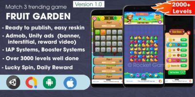 Fruit Garden Match 3 - Unity Complete Project