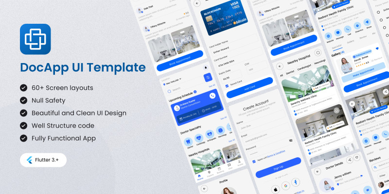 DocApp - Doctor Appointment  App - Flutter UI