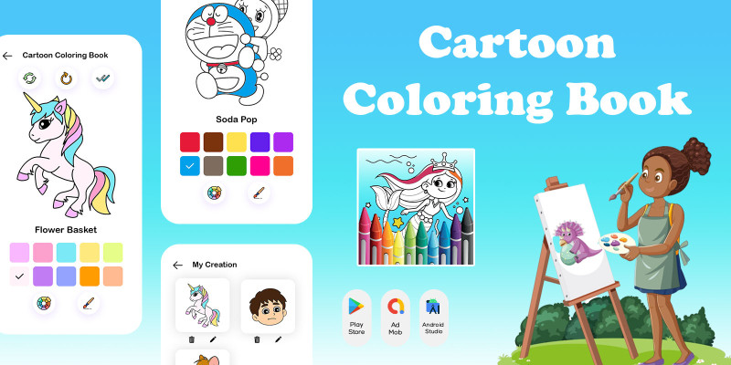 Cartoon Coloring Book - Unity Source Code