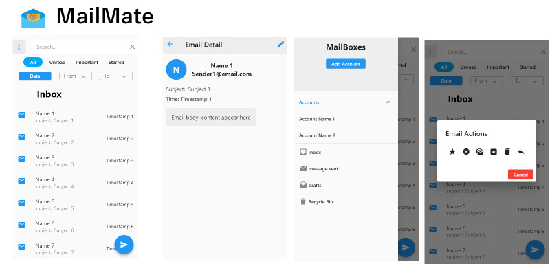 MailMate - Flutter UI Kit